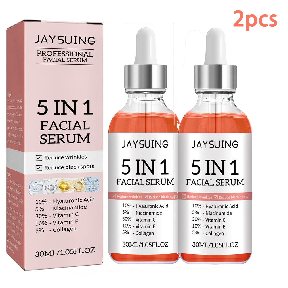 Hyaluronic Acid Serum - 5-in-1 gezichtserum vitamine C hydraterend, verhelderend,