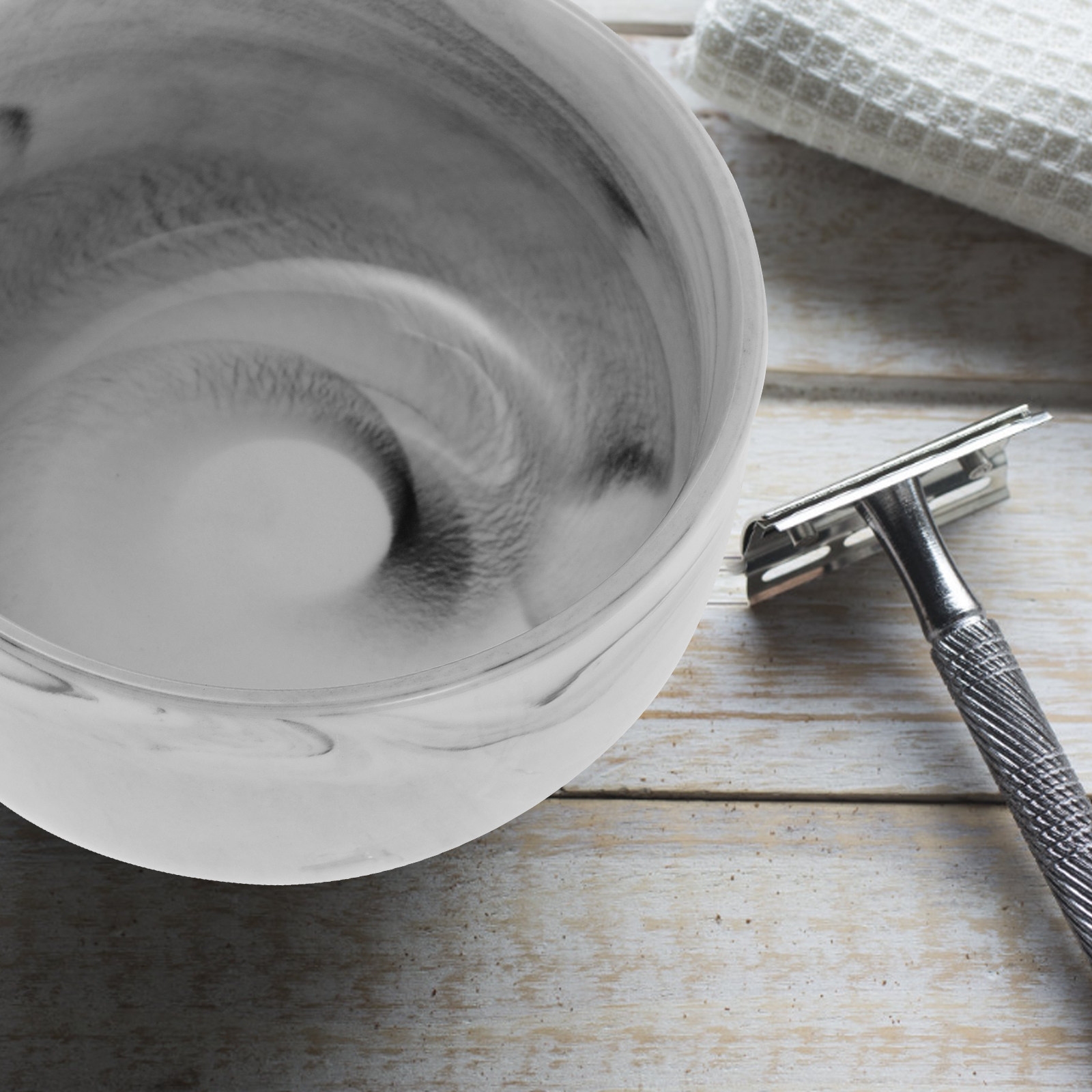 Skincare Routine - Scheerschaal met marmerpatroon voor mannen, grote