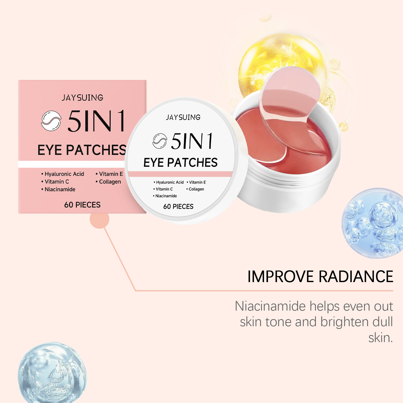 JAYSUING 5-in-1 Onderoogpatche - Hyaluronic Acid Serum recensie en prijs